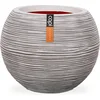 Image de Capi Europe - Vaas bol Rib NL - 40x32 - Ivoor - Opening Ø24 - Bloempot voor binnen en buiten - Levenslang garantie - Breukbestendig - 100% Recyclebaar - CO2 Neutraal geproduceerd - KOFI270