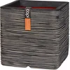Image de Capi Europe - Bloempot vierkant Rib NL - 30x30 - Antraciet - Opening Ø24 - Bloempot voor binnen en buiten - Levenslang garantie - Breukbestendig - 100% Recyclebaar - CO2 Neutraal geproduceerd - KOFZ902