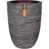 Image de Capi Europe - Vaas elegant laag Rib NL - 34x46 - Antraciet - Opening Ø27 - Bloempot voor binnen en buiten - Levenslang garantie - Breukbestendig - 100% Recyclebaar - CO2 Neutraal geproduceerd - KOFZ782