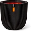 Image de Capi Europe - Bloempot bol Groove NL - 35x34 - Zwart - Opening Ø29 - Bloempot voor binnen en buiten - Levenslang garantie - Breukbestendig - 100% Recyclebaar - CO2 Neutraal geproduceerd - KGVBL932