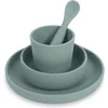 Image de Jollein - Kinderserviesset 4-delig (Ash Green) - Siliconen - Baby Servies, Baby Bestek - 6-18 maanden