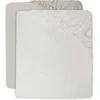 Image de Jollein - Baby Hoeslaken Jersey (Ivory/Nougat) - Katoen - Hoeslaken Wieg - 2 Stuks - 60x120cm