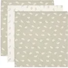 Image de Jollein - Hydrofiele Doek Small 70x70cm - Inbakerdoek, Spuugdoekjes, Baby Doeken - Zacht Katoen - Twig - Olive Green - 3 Stuks