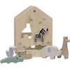 Image de Jollein - Houten Sorteerstoof - Jungle Jambo - Vormenstoof - 6 Jungle Diertjes - 100% FSC