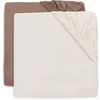Image de Jollein Hoeslaken Ledikant - 60x120cm - Jersey - Milky Coffee/Ivory