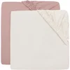 Image de Jollein Hoeslaken Ledikant - 70/75x140/150cm - Jersey - Wild Rose/Ivory