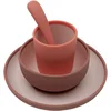 Image de Jollein Kinderserviesset Siliconen - met Bord, Kom, Beker - Blush Shades