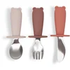 Image de Jollein Baby Bestek Set - Siliconen Kinderbestek - Blush Shades