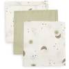 Image de Jollein Hydrofiel Monddoekje - 31x31cm - Over the Moon - 3 Stuks