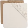 Image de Jollein Hoeslaken Ledikant - 60x120cm - Jersey - Hazel/Oatmeal - 2