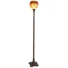 Image de Lumilamp Tiffany Vloerlamp Ø 27x184 cm Bruin Geel Glas