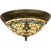 Image de Lumilamp Plafondlamp Tiffany Ø 38x19 cm Beige Blauw Glas