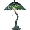 Image de Lumilamp Tiffany Tafellamp Ø 47x58 cm Groen Glas
