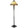 Image de Lumilamp Tiffany Vloerlamp Ø 46x168 cm Beige Glas