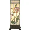 Image de Lumilamp Tiffany Tafellamp 18x18x45 cm Beige Roze Glas Bloemen