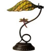 Image de Lumilamp Tiffany Tafellamp Ø 34x45 cm Groen Bruin Glas Libelle
