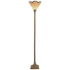 Image de Lumilamp Tiffany Vloerlamp 37x37x183 cm Goudkleurig Polyresin