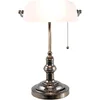 Image de Lumilamp Bureaulamp Bankierslamp 27x23x42 cm Wit IJzer