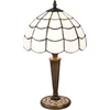 Image de Lumilamp Tiffany Tafellamp Ø 25x43 cm Wit Bruin Glas