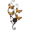 Image de Lumilamp Wandlamp Tiffany 32x68 cm Geel Bruin Metaal Vlinder