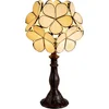 Image de Lumilamp Tiffany Tafellamp 21x21x38 cm Beige Polyresin Bloem