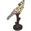 Image de Lumilamp Tiffany Tafellamp Vogel 15x12x33 cm Beige Kunststof