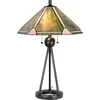 Image de Lumilamp Tiffany Tafellamp Ø 50x73 cm Groen Bruin Metaal
