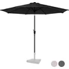 Image de VONROC Premium Stokparasol Recanati Ø300cm   Incl. beschermhoes - Ronde parasol - Kantelbaar   UV werend doek - Zwart