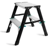 Image de VONROC PRO Dubbele trap 2 treden   klustrap/huishoudtrap inklapbaar   max. belastbaarheid 150kg - antislip
