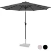 Image de VONROC Premium Stokparasol Recanati Ø300cm   Incl. beschermhoes - Ronde parasol - Kantelbaar   UV werend doek - Grijs