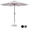 Image de VONROC Premium Stokparasol Recanati Ø300cm   Incl. beschermhoes - Ronde parasol - Kantelbaar   UV werend doek - Beige