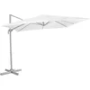 Image de VONROC Premium Zweefparasol Pisogne 300x300cm   Incl. kruisvoet & beschermhoes   Vierkante parasol   360 ° Draaibaar - Kantelbaar   UV werend doek - Wit