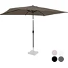 Image de VONROC Premium Parasol Rapallo 200x300cm   Duurzame parasol - Kantelbaar   UV werend doek - Taupe   Incl. beschermhoes