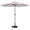 Image de VONROC Premium Stokparasol Recanati Ø300cm   Incl. parasolvoet & beschermhoes - Ronde parasol - Kantelbaar   UV werend doek - Beige
