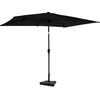 Image de VONROC Premium Parasol Rapallo 200x300cm   Duurzame parasol - combi set incl. parasolvoet van 20 kg - Kantelbaar   UV werend doek - Antraciet/Zwart   Incl. beschermhoes