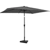 Image de VONROC Premium Parasol Rapallo 200x300cm   Duurzame parasol - combi set incl. parasolvoet van 20 kg - Kantelbaar   UV werend doek - grijs   Incl. beschermhoes