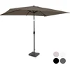 Image de VONROC Premium Parasol Rapallo 200x300cm   Duurzame parasol - combi set incl. parasolvoet van 20 kg - Kantelbaar   UV werend doek - taupe   Incl. beschermhoes