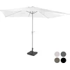 Image de VONROC Premium Parasol Rapallo 200x300cm   Duurzame parasol - combi set incl. parasolvoet van 20 kg - Kantelbaar   UV werend doek - wit   Incl. beschermhoes