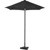 Image de VONROC Premium Parasol Torbole   Ø200cm - Duurzame stokparasol   combi set incl. parasolvoet van 20 kg - UV werend doek - Antraciet/Zwart   Incl. beschermhoes