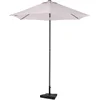 Image de VONROC Premium Parasol Torbole   Ø200cm - Duurzame stokparasol   combi set incl. parasolvoet van 20 kg - UV werend doek - Beige   Incl. beschermhoes