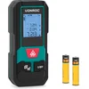 Image de VONROC Laser Afstandsmeter   20 meter bereik   Zeer compact formaat   meet afstand, oppervlakte, volume, Pythagorisch   aanpasbare meetreferentie   Inclusief batterijen