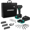 Image de VONROC PRO Accuboormachine 20V   40 Nm   Brushless motor - 17 schroefstanden + boorstand - Incl. 2x 2.0Ah accu, snellader en 46 accessoires in luxe koffer