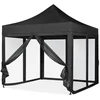 Image de VONROC Easy-Up Partytent - 3x3 m - Premium easy-up Partytent - Set incl. Muggennet zijwanden- Modulair Ontwerp   Opvouwbaar   Waterdicht   Stalen Frame - 50+ UV Bescherming - Incl. Opbergtas - Zwart