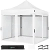 Image de VONROC Easy-Up Partytent - 3x3 m - Premium easy-up Partytent - Set incl. Muggennet zijwanden - Modulair Ontwerp   Opvouwbaar   Waterdicht   Stalen Frame - 50+ UV Bescherming - Incl. Opbergtas - Wit