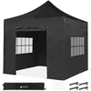Image de VONROC Easy-Up Partytent   3x3 m - Premium easy-up Partytent - Set incl. Zijwanden - Modulair Ontwerp   Opvouwbaar   Waterdicht   Stalen Frame - 50+ UV Bescherming - Incl. Opbergtas - Zwart