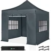 Image de VONROC Easy-Up Partytent   3x3 m - Premium easy-up Partytent - Set incl. Zijwanden - Modulair Ontwerp   Opvouwbaar   Waterdicht   Stalen Frame - 50+ UV Bescherming - Incl. Opbergtas - Grijs