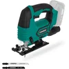 Image de VONROC Accu Decoupeerzaag 20V   4 pendelstanden   Zaaghoek instelbaar van -45° tot 45° - LED-werklamp   Stofzuig- en blaasfunctie   Incl. 3 zaagbladen - Excl. Accu en oplader
