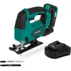 Image de VONROC Accu Decoupeerzaag 20V   4 pendelstanden   Zaaghoek instelbaar van -45° tot 45° - LED-werklamp   Stofzuig- en blaasfunctie   Incl. 3 zaagbladen - Incl. 2.0Ah Accu en snellader