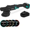 Image de VONROC PRO Excentrische Polijstmachine 20V - Ø 125mm - Brushless motor   7 snelheden (2000-5000/min) - Soft Start  Complete set incl. 4.0Ah Accu, Snellader en 5 Polijstschijven