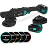 Image de VONROC PRO Excentrische Polijstmachine 20V - Ø 125mm - Brushless motor   7 snelheden (2000-5000/min) - Soft Start  Complete set incl. 2x 4.0Ah Accu’s, Snellader en 5 Polijstschijven